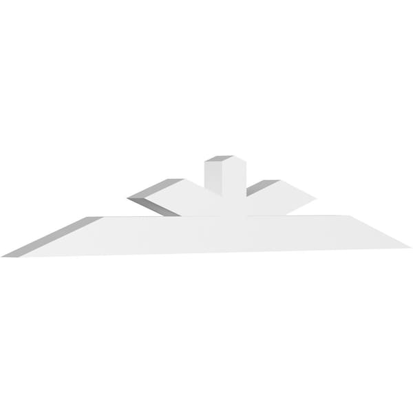 Ekena Millwork Saratoga Architectural Grade PVC Gable Bracket, 96"W x 16"H x 4"D x 6"F, 4/12 Pitch GBP096X16X0406SAR00 - main